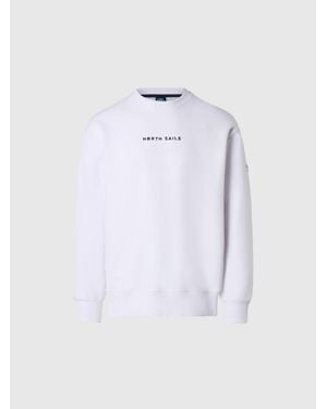 North Sails Sudadera Con Efecto Bordado - Blanco
