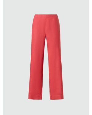 North Sails Pantalones De Pernera Ancha De Lino - Rojo