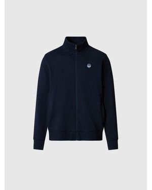 North Sails Sudadera Con Cremallera Completa Y Parche Con El Logotipo - Azul