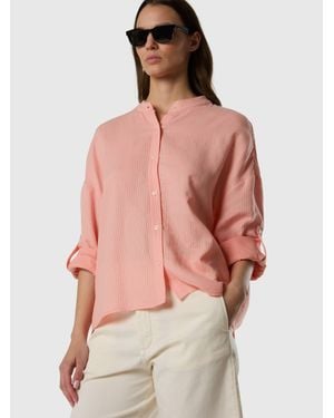 North Sails Blusa De Cuello Mao A Rayas - Rosa