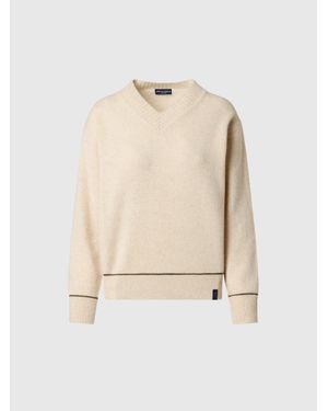North Sails Mouliné-Pullover Mit V-Ausschnitt - Natur