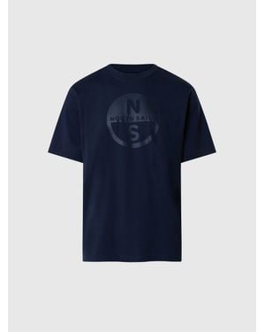 North Sails Camiseta Con Maxiestampado - Azul