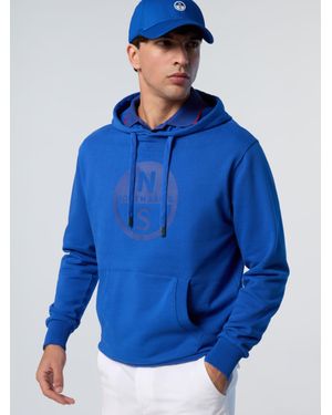 North Sails Kapuzenpulli Mit Maxi-Print - Blau