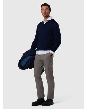 North Sails Merino-Wollpullover Mit Halbem Reißverschluss - Blau