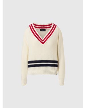 North Sails Varsity-Sweatshirt Mit V-Ausschnitt - Pink