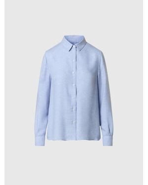 North Sails Camisa De Viscosa De Manga Larga - Azul