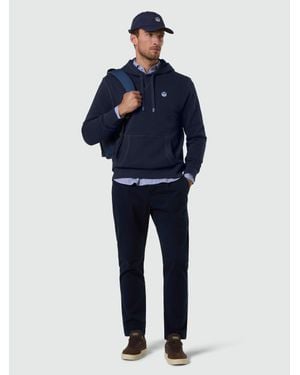 North Sails Hoodie Mit Logo-Aufnäher - Blau