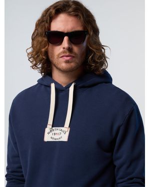 North Sails Sudadera Con Capucha Y Parche Newport - Azul