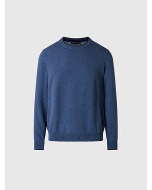 North Sails Jersey De Cuello Redondo Con Logotipo Tonal - Azul