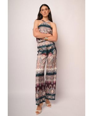 NUNA LIE Pantaloni Palazzo Morbidi Con Stampa Paisley Taglia - Multicolore