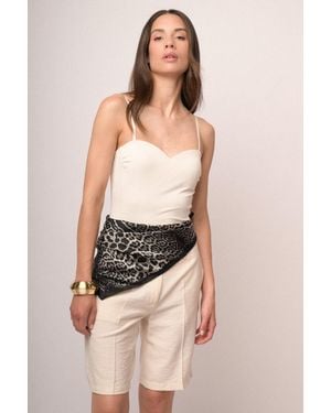 NUNA LIE Body Con Scollo A Cuore Taglia - Bianco
