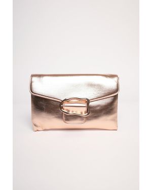 NUNA LIE Pochette Piatta Con Fibbia Irregolare Taglia - Rosa