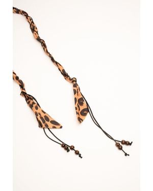 NUNA LIE Fusciacca A Foulard Animalier Nero & Taglia - Bianco