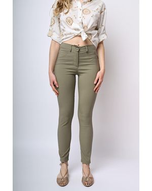NUNA LIE Pantaloni Slim-Fit Misto Viscosa - Neutro