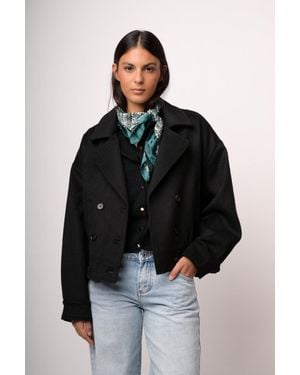 NUNA LIE Cappotto Corto Doppiopetto Taglia - Nero
