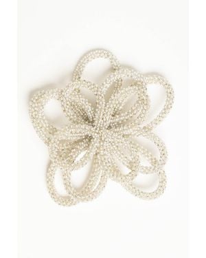 NUNA LIE Spilla Strass Fili Fiore Taglia - Neutro