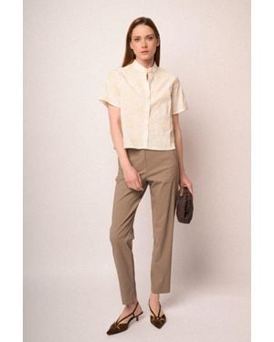 NUNA LIE Pantaloni Con Filetti E Risvolto Taglia - Neutro