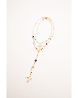 NUNA LIE Collana Con Sfere E Croci Taglia - Neutro