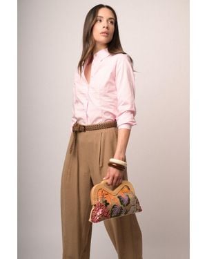 NUNA LIE Camicia Con Bottone Strass Taglia - Rosa