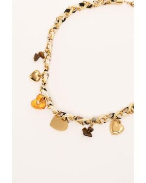 NUNA LIE Collana Con Tessuto E Pendenti Taglia - Metallizzato