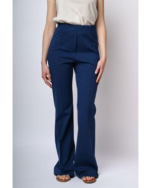 NUNA LIE Pantaloni Svasati Misto Viscosa - Blu