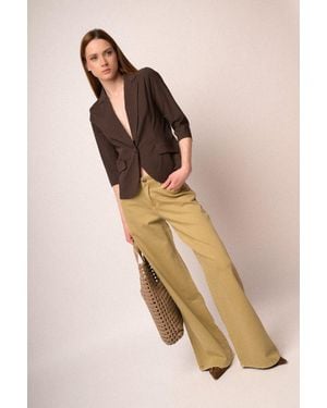 NUNA LIE Blazer Monopetto Misto Viscosa Cioccolato Taglia - Neutro