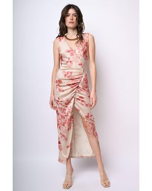 NUNA LIE Abito A Stampa Floreale Lurex - Rosa