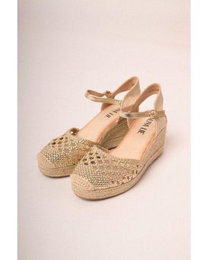 NUNA LIE Espadrillas Con Rafia Intrecciata Taglia - Neutro