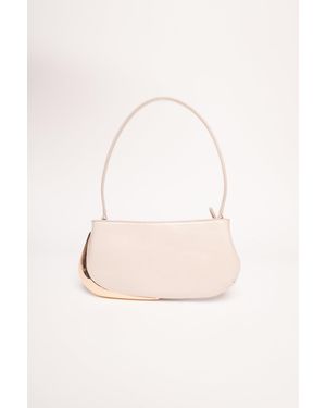 NUNA LIE Borsa Piccola Avorio Con Placca Dorata Taglia - Neutro