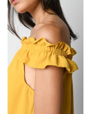 NUNA LIE Top Con Spalle Scoperte - Giallo