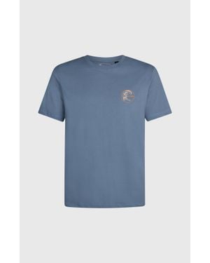 O'neill Sportswear O'Riginals Retro Back-Print T-Shirt - Blue