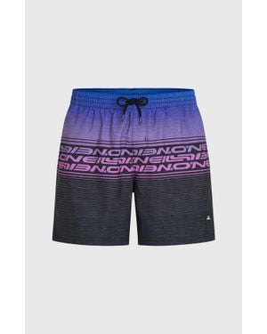 O'neill Sportswear Logo Stripe 16' Swimshorts - Blue
