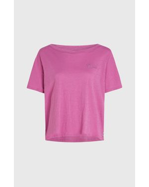 O'neill Sportswear Essentials Script Scoop Neck T-Shirt - Pink