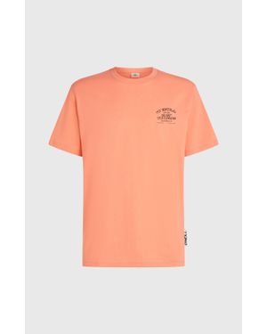 O'neill Sportswear Melange Chest Print T-Shirt - Orange