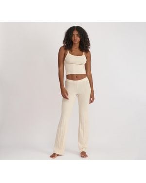 Organic Basics Pointelle Straight Leg Pants - Natural