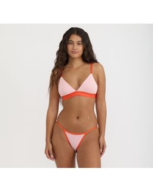 Organic Basics Core Play Triangle Bralette Marshmallow Vibrant - Orange