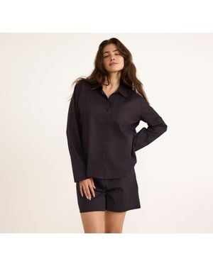 Organic Basics Core Sleep Poplin Shorts - Black