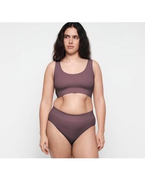 Organic Basics Smooth High-Leg Briefs - Purple
