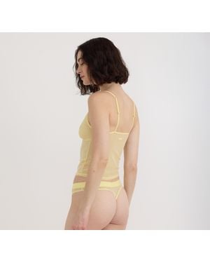 Organic Basics Mesh Thong - Yellow