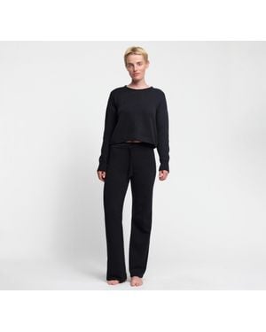 Organic Basics True Knit Wide Leg Pants - Black