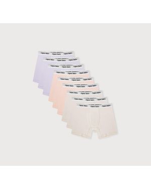 Organic Basics Easy Boxer Briefs 9-Pack Soft Lilac Himalayan Salt Sandstone - White