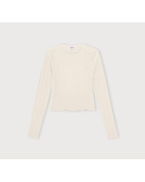Organic Basics Pointelle Long Sleeve Tee - Natural