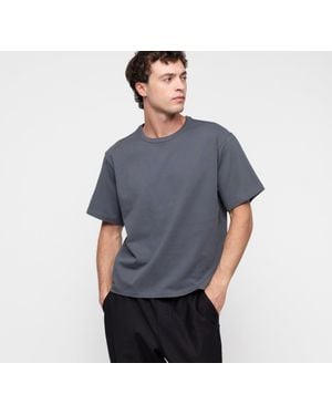 Organic Basics True Extra Heavy Boxy Tee - Blue
