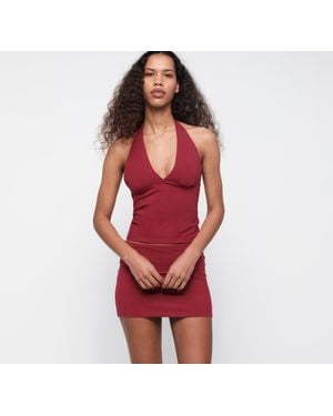 Organic Basics Core Tie Halter - Red