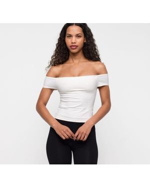 Organic Basics Core Off-Shoulder Top - White