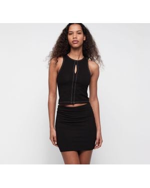 Organic Basics Core Foldover Mini Skirt - Black