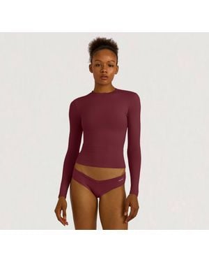 Organic Basics Flex Long Sleeve Tee - Red