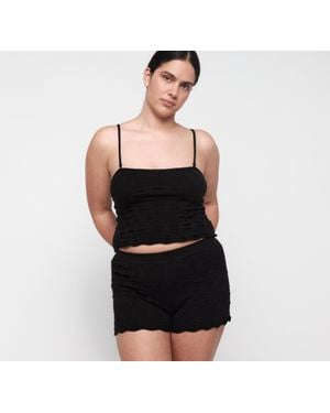 Organic Basics Soft Knit Textured Shorts - Black