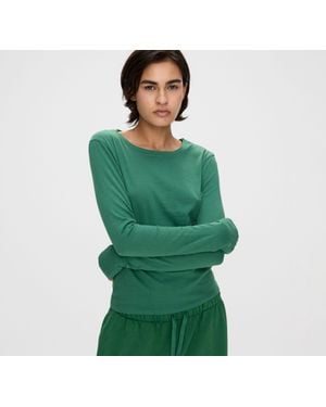Organic Basics True Sheer Long Sleeve - Green
