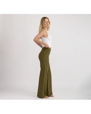 Organic Basics Core Straight Leg Pants - Green